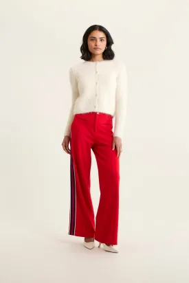 Anastasia Brushed Alpaca Cardi In White