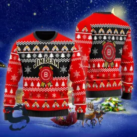 Christmas Cheers With Jim Beam Whiskey Christmas Sweater