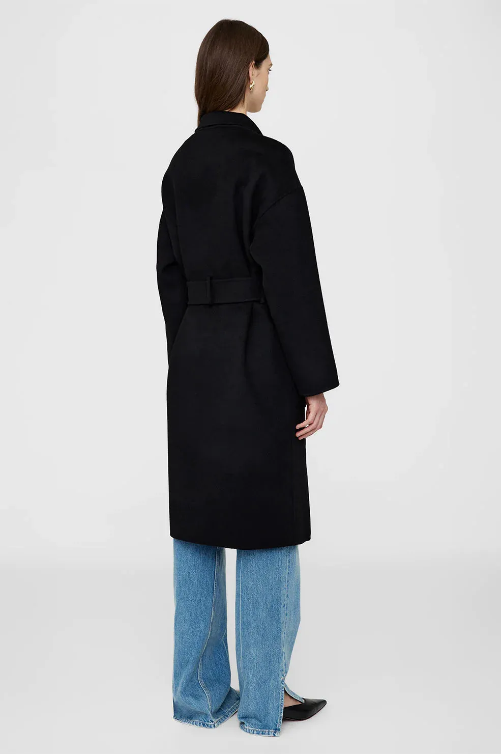 Dylan Coat Black Cashmere Blend