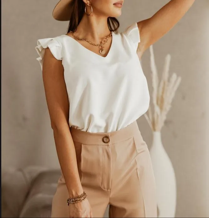 Fashion Plain Short-Sleeved Shirt