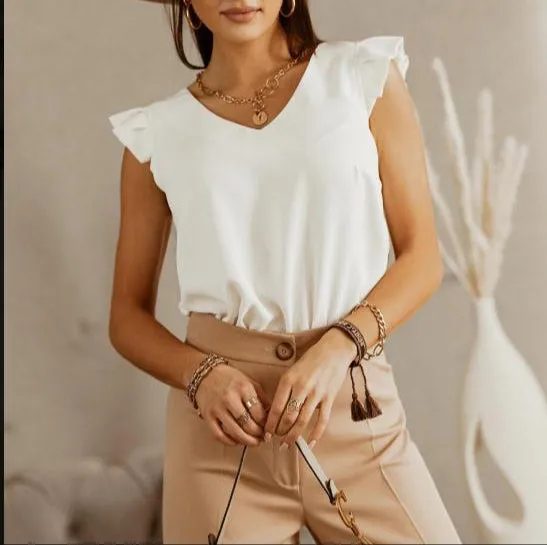 Fashion Plain Short-Sleeved Shirt