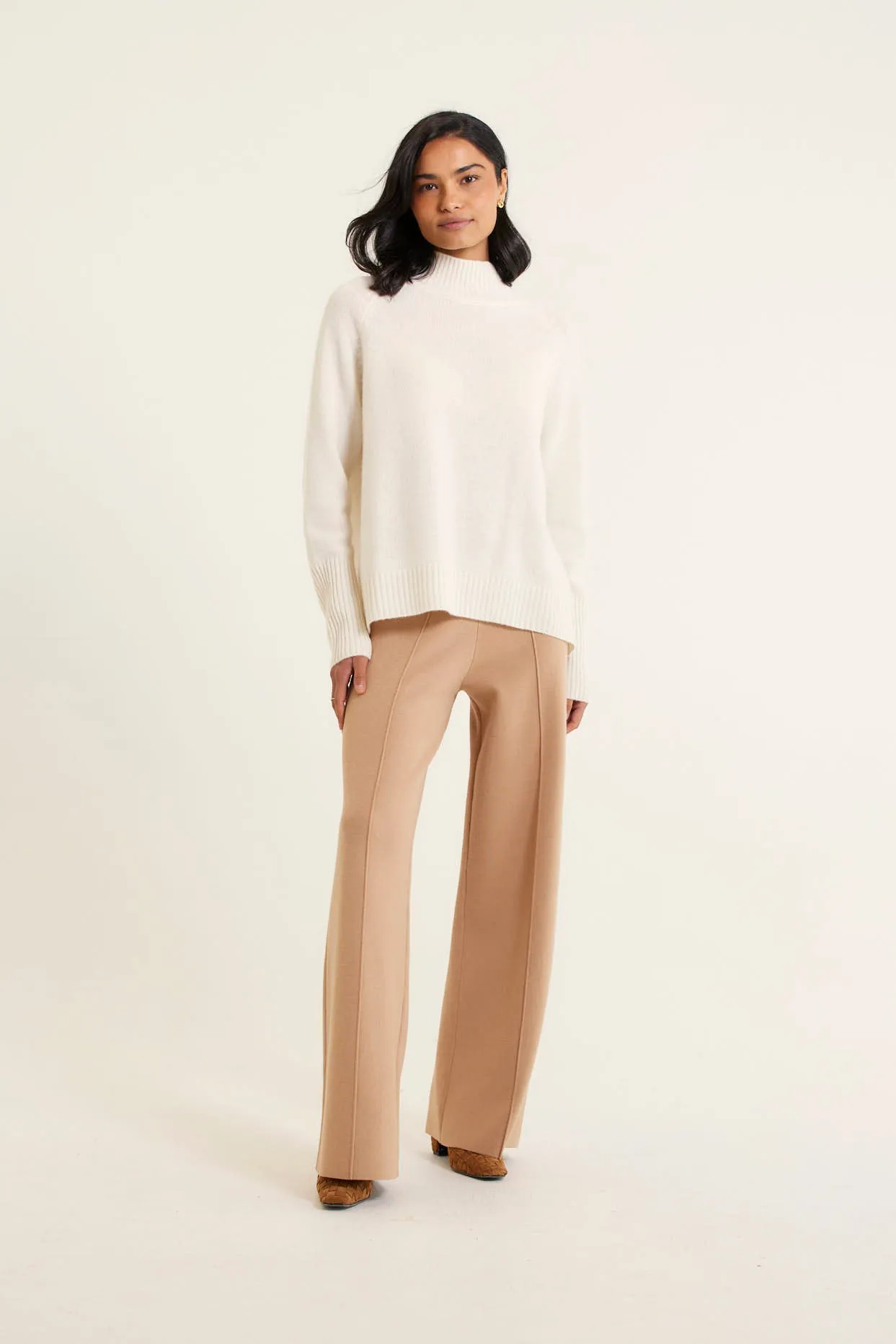 Fifi Cashmere Polo Sweater In Cloud Dancer