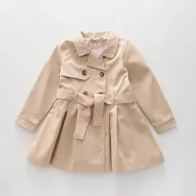 Girls Beige Trench Coat