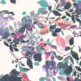 Kastel Cap Sleeve Amethyst Watercolor Floral
