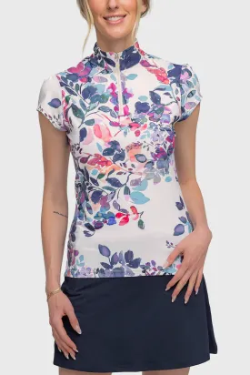 Kastel Cap Sleeve Amethyst Watercolor Floral