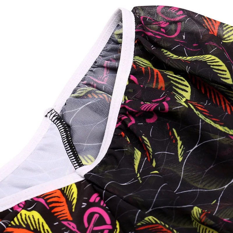 Ladies Long Sleeve Ruffle One-Piece Swimsuit
