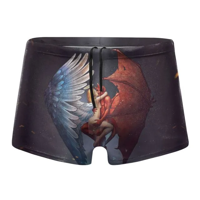 Men's Angel Wings Swimming Shorts