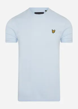 T-Shirt mit Rundhalsausschnitt - pastellblau